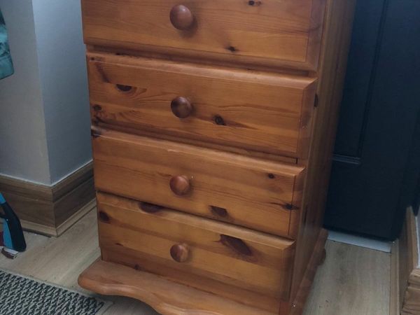 Solid Pine Chest of Drawer and bedside locker