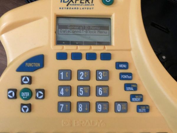 Idxpert handheld labeler keyboard layout