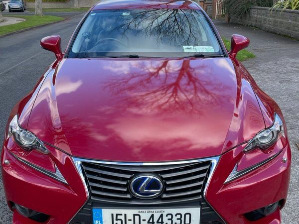 Lexus IS Saloon, Petrol Hybrid, 2015, Red