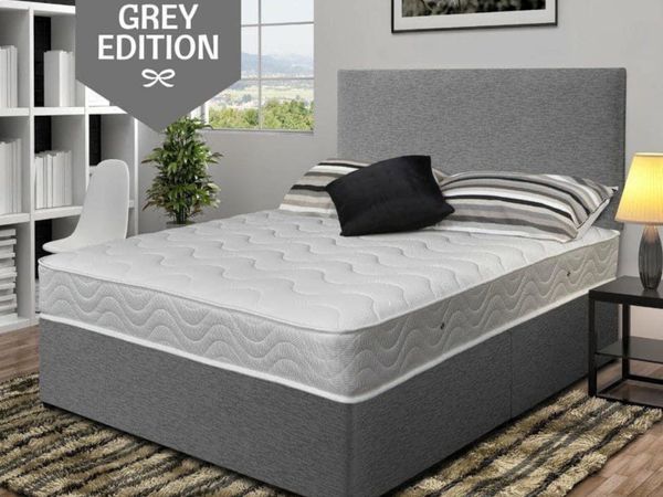 New Double Grey Edition Bed & Mattress
