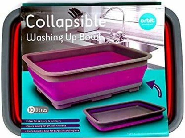 Orbit Innovations Collapsible Washing Up Bowl - Ideal for Camping
