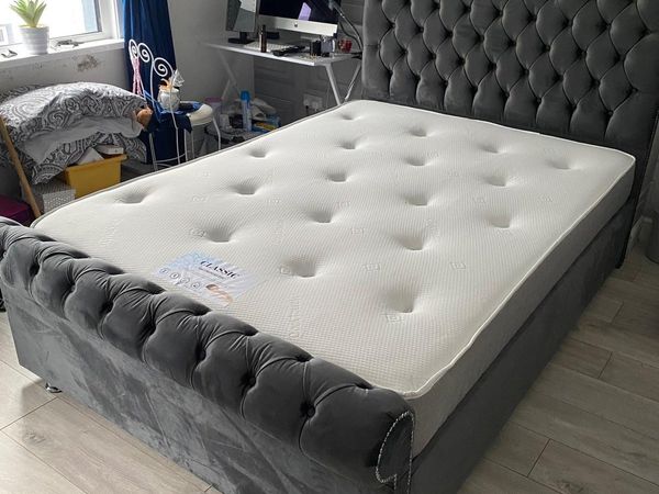 Brand new Sleigh beds with orthopaedic mattresses