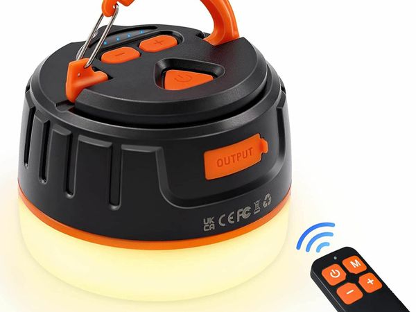 lanktoo Rechargeable Camping Lantern with Remote Control & Power Bank