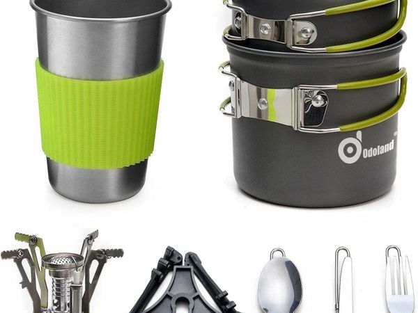 Odoland Camping Cookware Kit for 1 to 2 People
