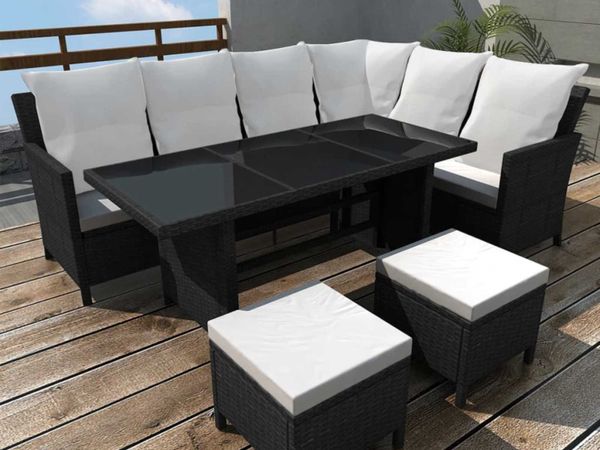 vidaXL 4 Piece Garden Lounge Set with Cushions