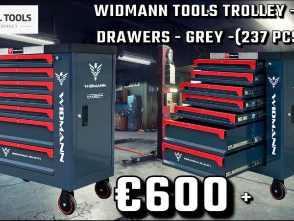 €600 WIDMANN TOOLS AND TROLLEY CABINET COMBO