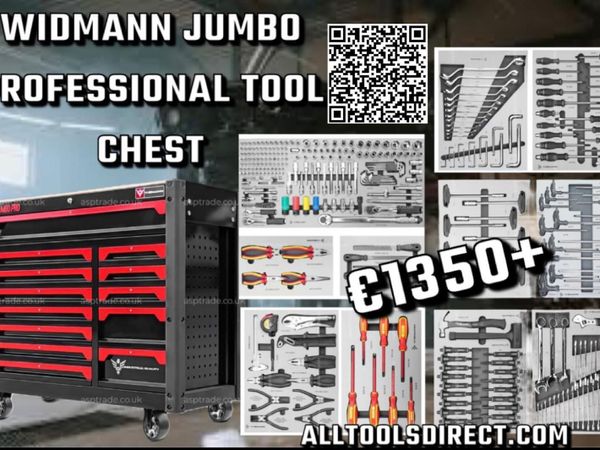 €1350 JUMBO PROFESSIONAL tool chest combo