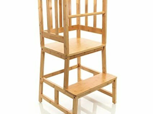 Children's Learning Tower Bamboo Chair 46 x 46 x 8