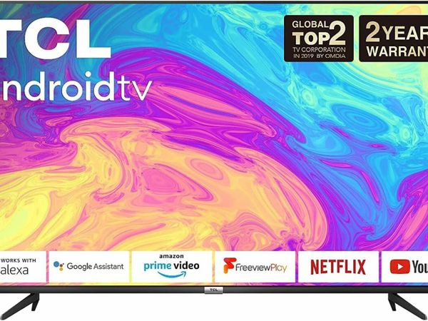 TCL 43P617K 43 Inch 4K UHD Smart Android TV with Freeview Play, HDR10, Micro Dimming Pro,Prime Video