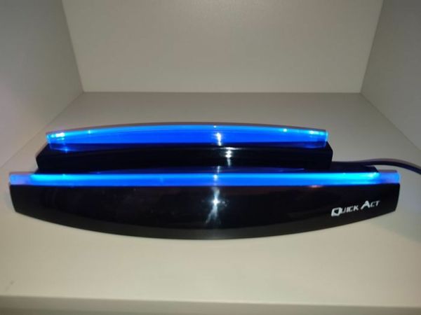Sony Playstation 3 Ps3 Slim Vertical Console Stand With 4x Usb Hub Blue Light