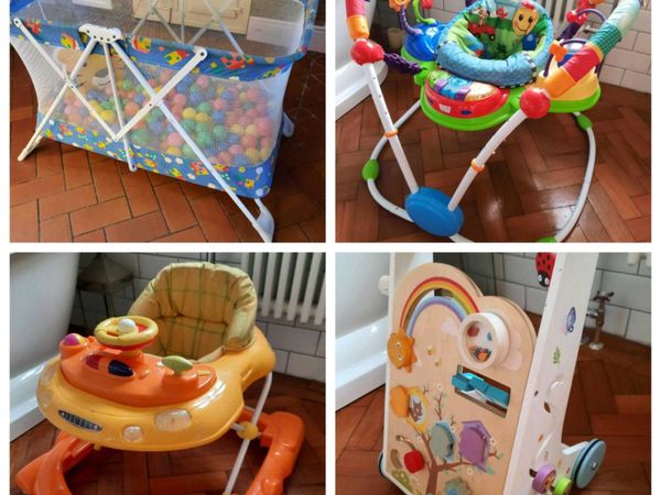 Baby travel cot ball pit, Bouncer, Glider & Walker