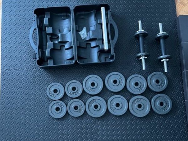 Hit Fitness Adjustable Dumbbell and Barbell Set