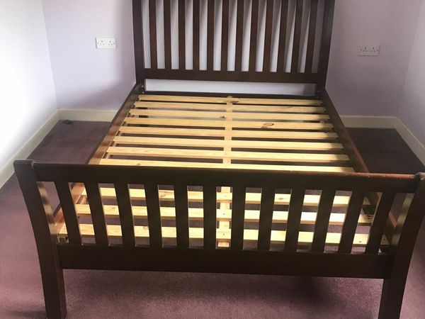 Timber framed wallnut  double bed