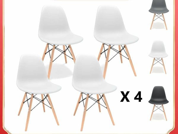 4PCS/SET DINING CHAIR NORDIC STYLE OFFICE CHAIR PLASTIC KITCHEN CHAIRS WOODEN FEET DINING ROOM SETS LIVING ROOM CHAIRS