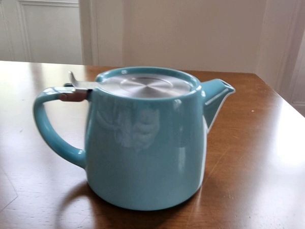 Forlife Ceramic Stump Teapot with Strainer