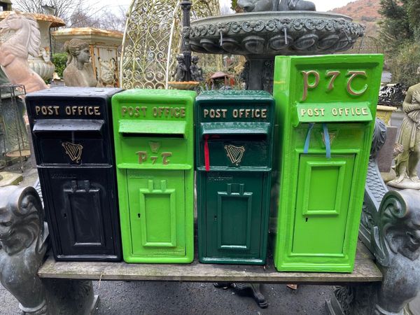 Irish post box building into wall