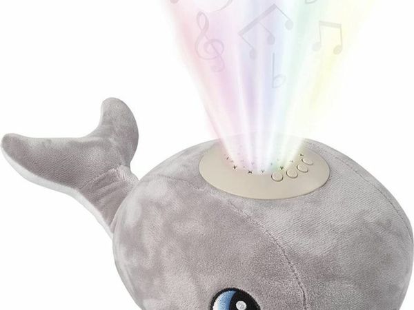 Musical Baby Night Light for Kids with Nursery Rhymes and Soothing Sounds- This Adorable Whale Night Light Projector and Sound Machine with Bird Song, Heartbeat, Is a Soother and Sleep Aid