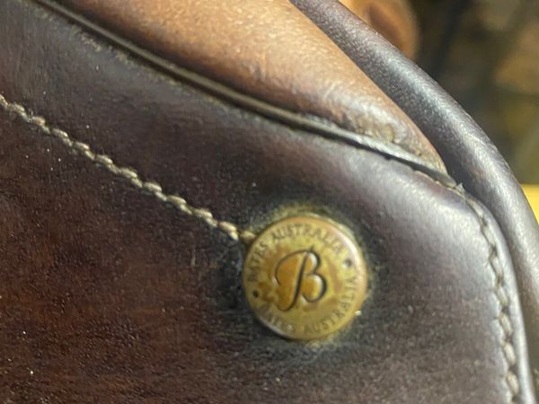 Bates 16.5” adjustable Leather saddle wide
