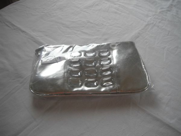 Claire's Accessories Silver Clutch Bag for sale