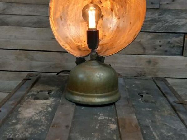 Upcycled oil lamp