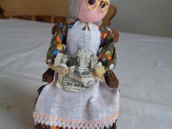 Hand Crafted Granny on Rocking Chair for Sale