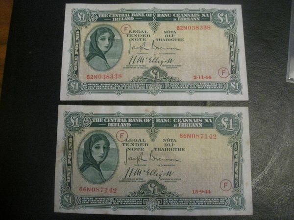 Lady Lavery 1 Pound War Code F - Various Prices