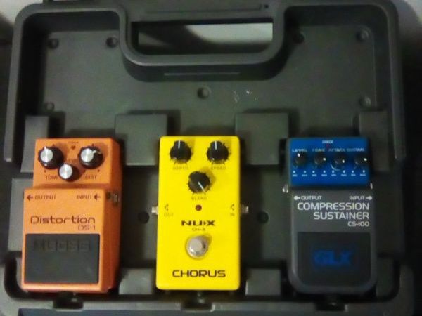 boss case with 3 pedals