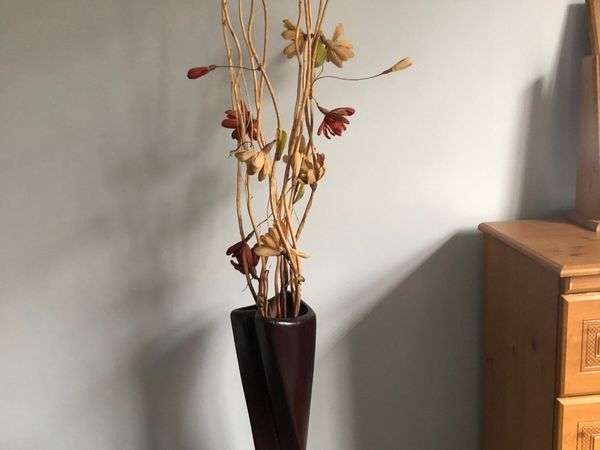 Ceramic Vase with Faux Flowers
