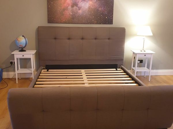 Super King 6' Bed Frame | Grey Fabric
