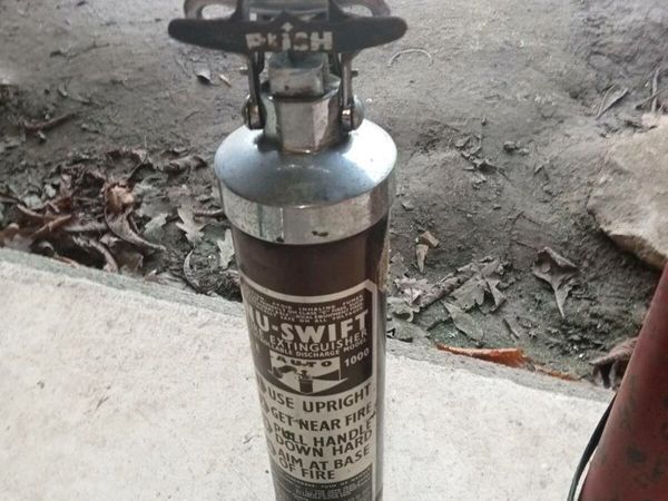 Two old fire extinguisher