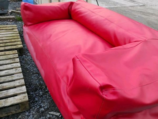 Red beanbag couch