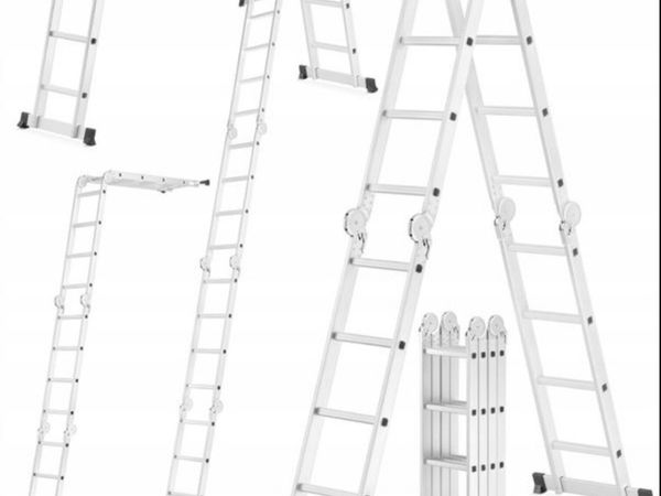 Ladder 5,6 m aluminum down 150 kg