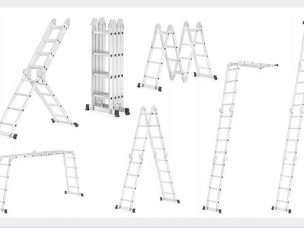 Ladder 4,5 m aluminum down 150 kg