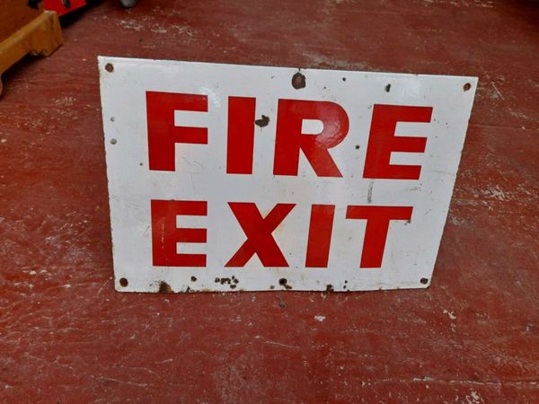 Fire Exit Tin Sign