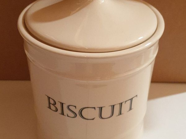 Tea coffee sugar biscuits ceramic pots