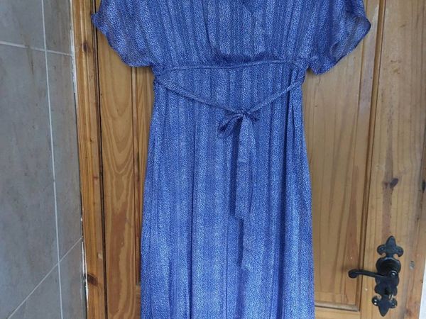 Vintage blue tea dress (free postage)