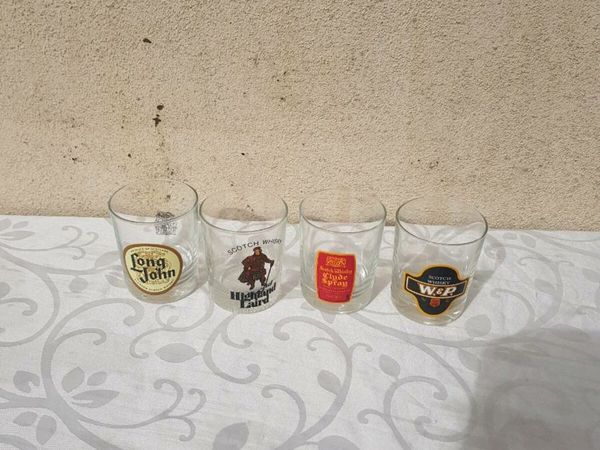 4 whiskey glasses