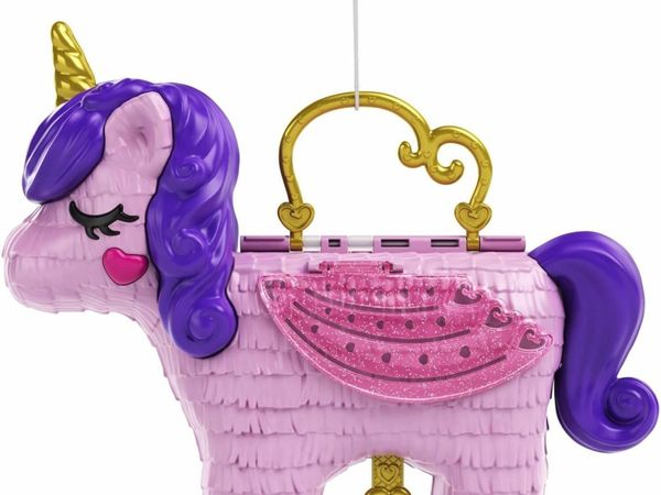Polly Pocket Unicorn Party Large Compact Playset with Micro Polly & Lila Dolls 25+ Surprises