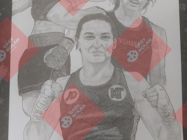 Katie Taylor Pencil Drawing Photocopy on A4