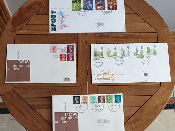 4 UK First Day Covers 1980