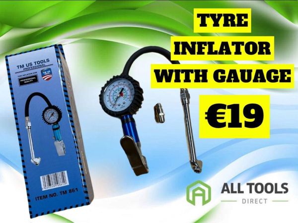 Tyre inflator with gauge delivery available