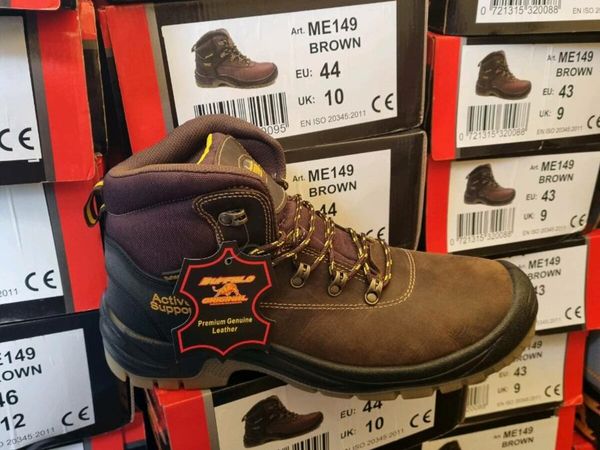 Brown buffalo safety boots all sizes available