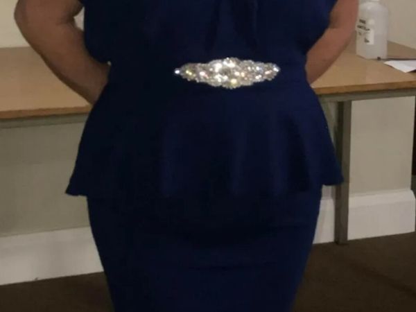 Peplum dress with Diamond detail