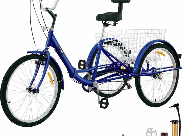 Tricycle Adult 26 Wheels Adult Tricycle 7-Speed 3 Wheel Bikes For Adults Three Wheel Bike For Adults Adult Trike Adult Folding Tricycle Foldable Adult Tricycle 3 Wheel Bike Trike For Adults
