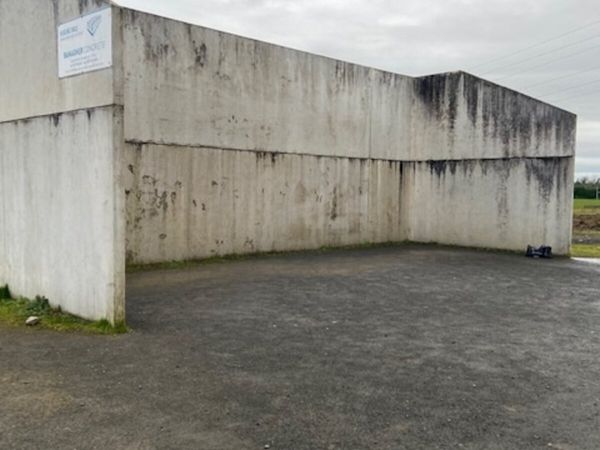 Hurling Wall 12 m  wide x 5 m high with wing walls 4.5m