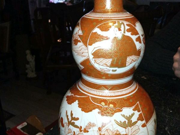 19th century double gourds Kutani vase