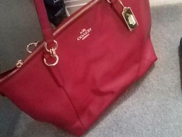 Coach; Red Leather bag