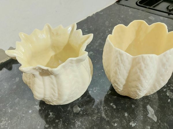 Two lovely small Belleek bowls