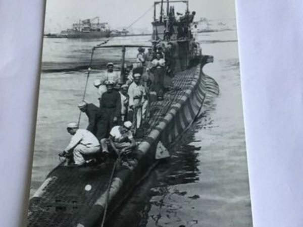 Photograph of WW2 Italian Navy Submarine (1941) Diaspro  .