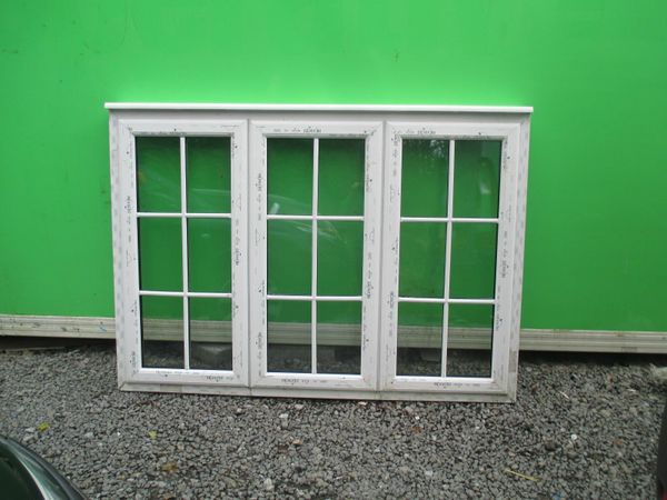 Three PVC Double glazed Georgian style windows NEW
